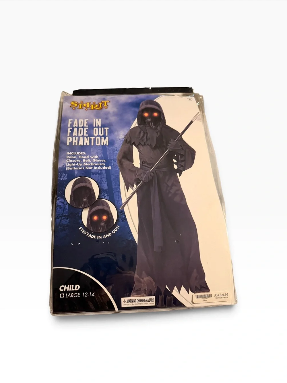 Spirit Halloween Costume Fade In Fade Out Phantom Grim Reaper hooded phantom